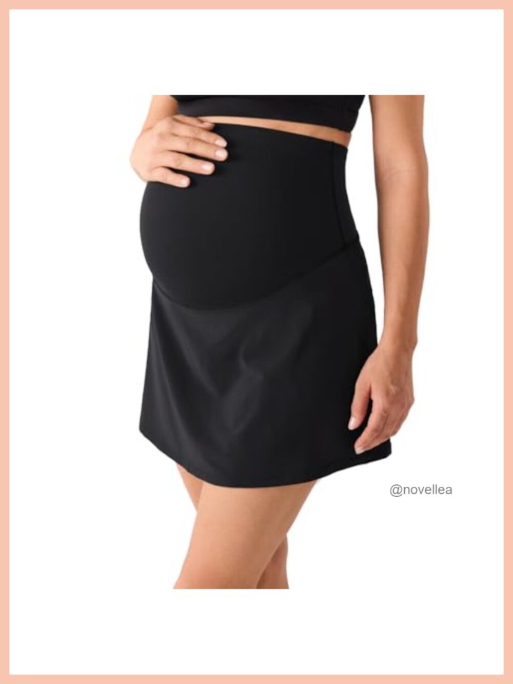 MOMANDA A-Line Maternity Tennis Skirt High-Waisted Skort